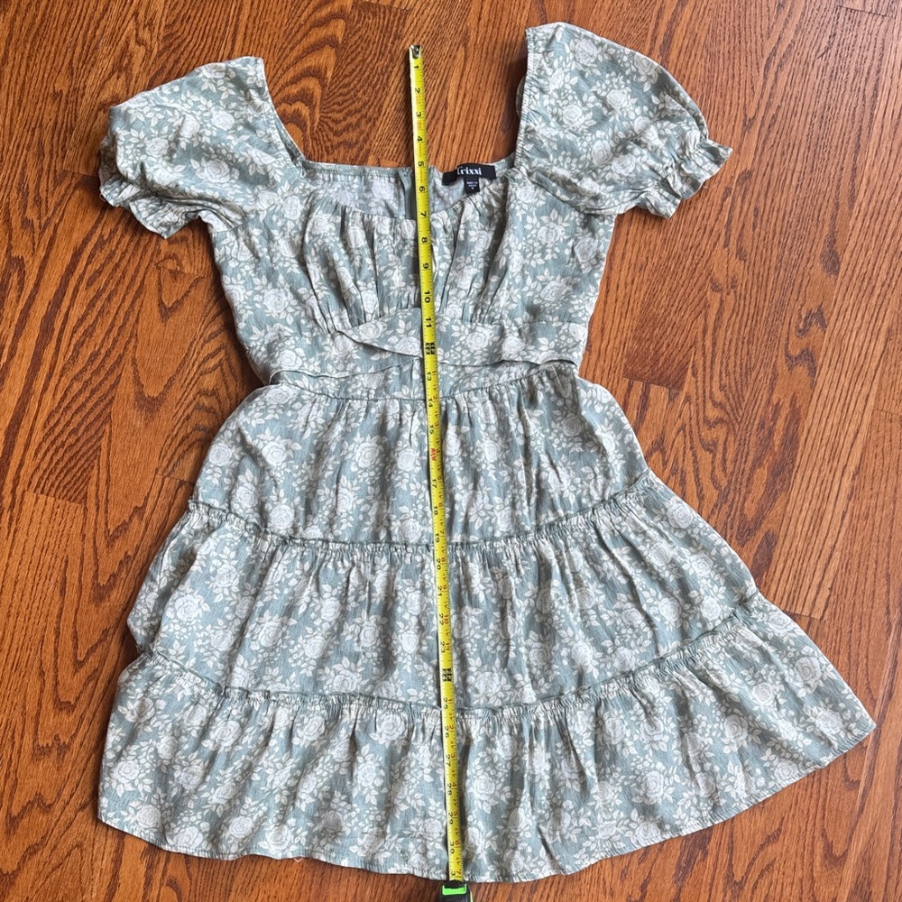 Trixxi Green Floral Dress